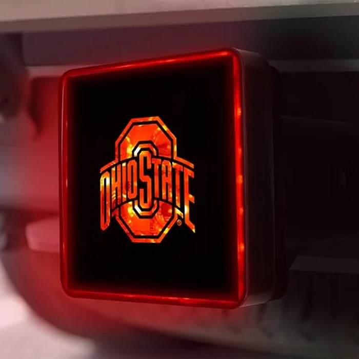 FANMATS Ohio State University Light Up Hitch Cover | Black | Fits All 2 in. Class III hitches | O with Wordmark Primary Logo by FANMATS - Image 2