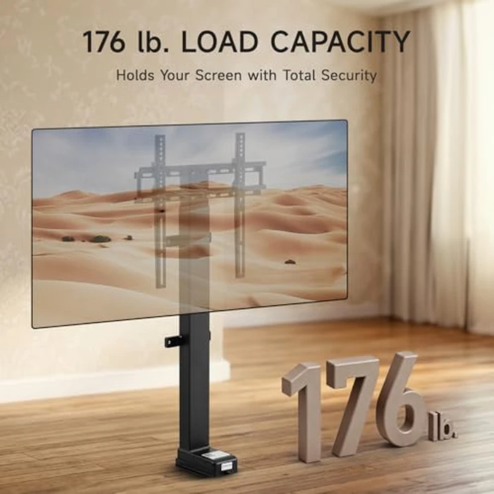 CO-Z Motorized TV Lift for 32-65 Inch TV Mount Mechanism with Digital Display Remote Control and Memory Setting, Height Adjustable 39-63 Inch,Load Capacity 177 Lbs for Home Office by CO-Z - Image 4