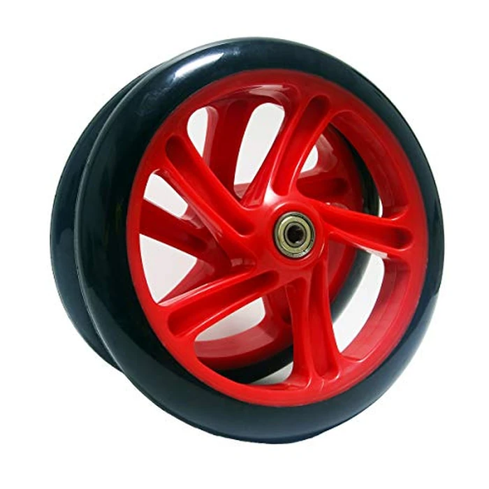2PCS 200mm Adult Scooter Wheels with Abec 9 Bearings for Razor and Adult Kick Scooters (Red) by Z-FIRST - Image 1