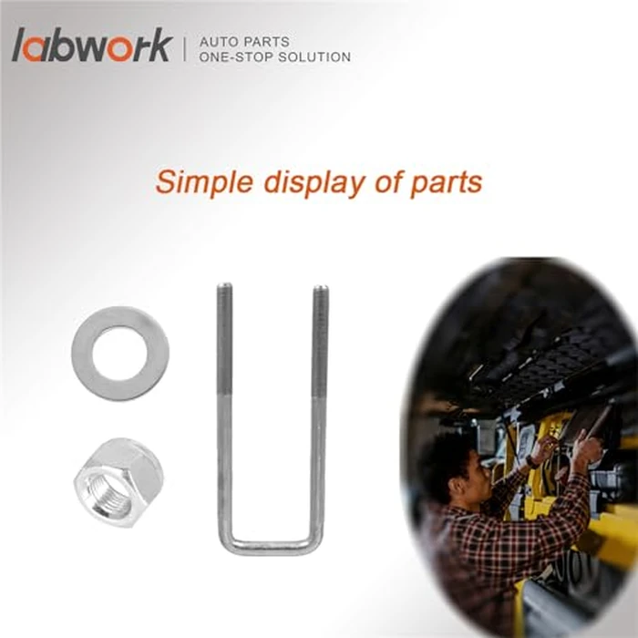 labwork 4 Pcs Square U-Bolts for 2.5 Wide Leaf Replacement for Chevy Silverado 1988-2019 by labwork - Image 5