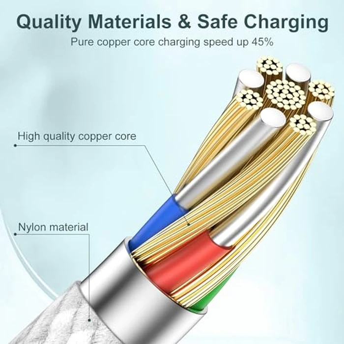 Long USB C to C Fast Charging Cable 10ft, 60W Type C to C Charger Cord for Apple iPhone 17 Pro Max/17 Air/16 Pro Max/16/15 Plus/15 Pro Max,MacBook Pro 2021/2020/2019/2018,iPad 12.9/Mini,Samsung Galaxy by COONCXEN - Image 3