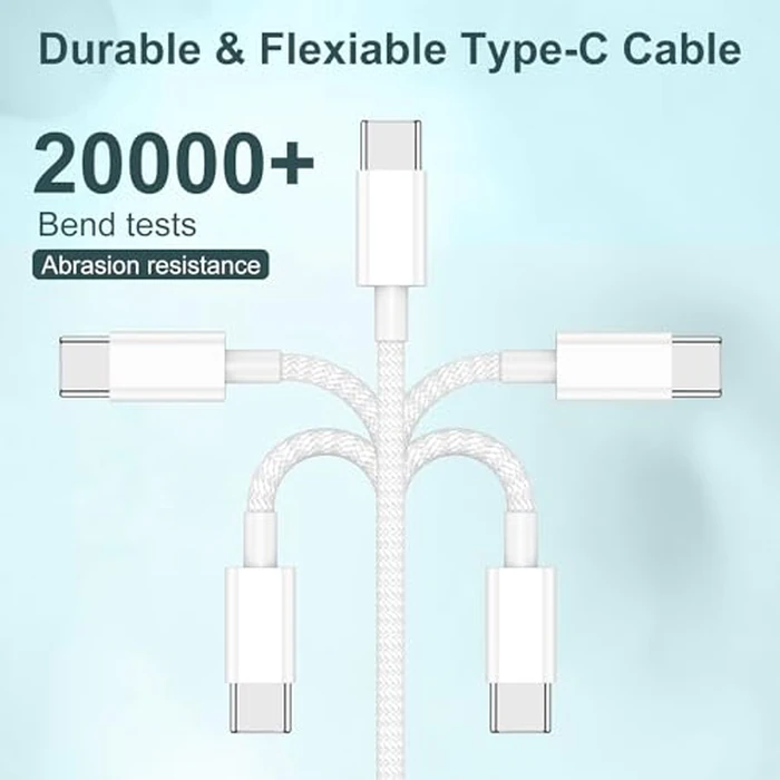 Long USB C to C Fast Charging Cable 10ft, 60W Type C to C Charger Cord for Apple iPhone 17 Pro Max/17 Air/16 Pro Max/16/15 Plus/15 Pro Max,MacBook Pro 2021/2020/2019/2018,iPad 12.9/Mini,Samsung Galaxy by COONCXEN - Image 4
