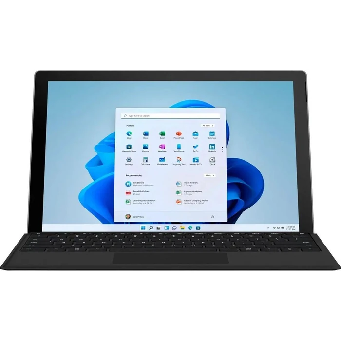 Microsoft Surface Pro 7+ with Surface Pro Type Cover - 128GB - WiFi - Intel Core i5-1135G7 2.4GHz - 8GB RAM - Platinum with Black Cover by Microsoft - Refurbished - Good condition - US$433.99