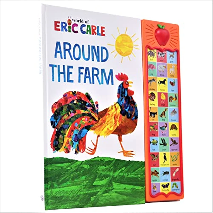 World of Eric Carle, Around the Farm 30-Button Animal Sound Book - Great for First Words - PI Kids by PI Kids - Image 2
