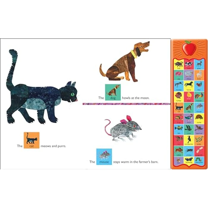 World of Eric Carle, Around the Farm 30-Button Animal Sound Book - Great for First Words - PI Kids by PI Kids - Image 3