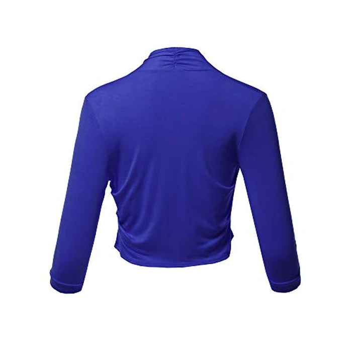 Women's Open Front Knit Blazer - Stretchy Soft Cardigan Jacket for Business Casual Office, Slim Fit Lightweight Work Blazer Royal S by SSOULM - Image 8