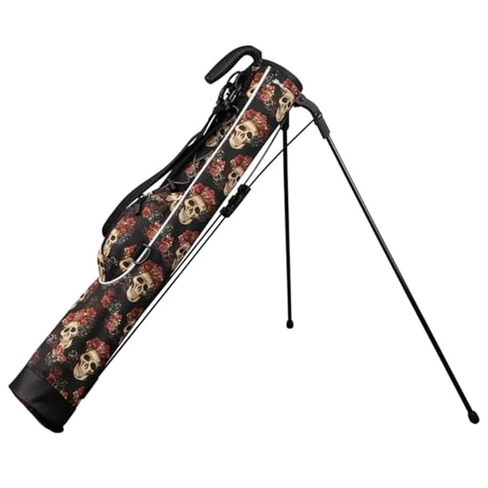 Orlimar Pitch 'n Putt Lightweight Sunday Golf Bag with Stand for Women, Ultra-Light Carry Design, Two-Way Divider Top, Shoulder Strap, Compact Golf Club Bag, Day of the Dead by Orlimar - Image 1