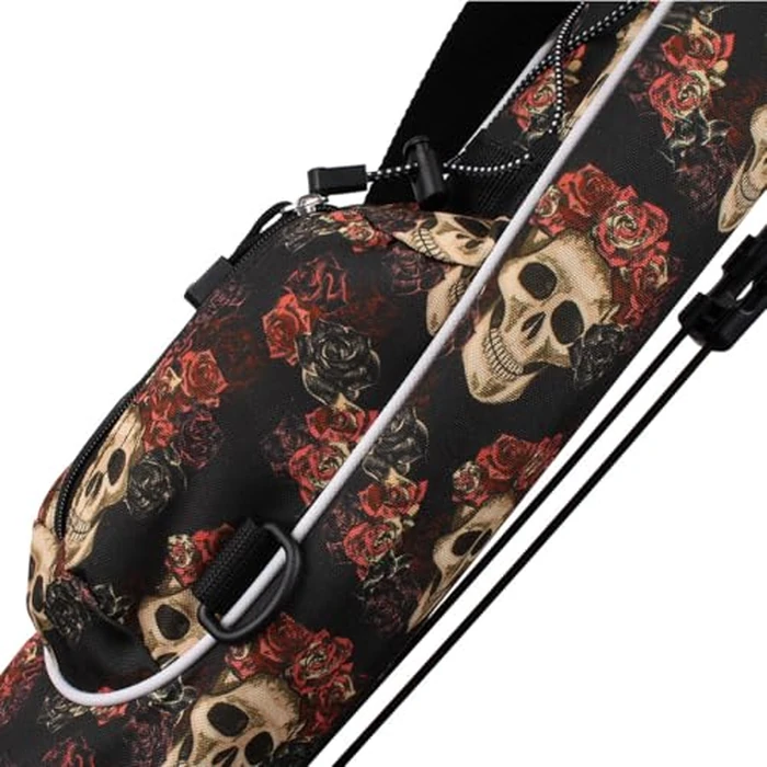 Orlimar Pitch 'n Putt Lightweight Sunday Golf Bag with Stand for Women, Ultra-Light Carry Design, Two-Way Divider Top, Shoulder Strap, Compact Golf Club Bag, Day of the Dead by Orlimar - Image 3