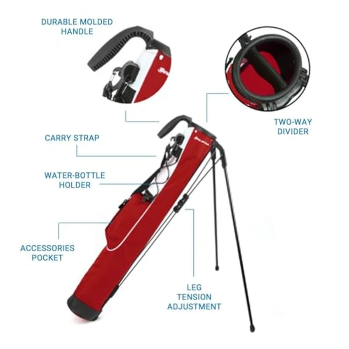 Orlimar Pitch 'n Putt Lightweight Sunday Golf Bag with Stand for Women, Ultra-Light Carry Design, Two-Way Divider Top, Shoulder Strap, Compact Golf Club Bag, Day of the Dead by Orlimar - Image 5