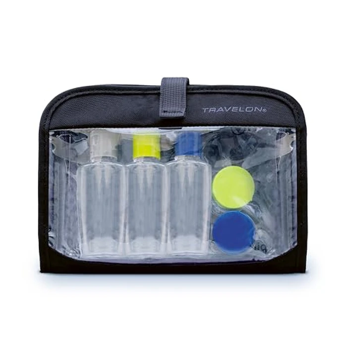 Travelon Wet Dry 1 Quart Bag with Plastic Bottles, One Size, Black by Travelon - Used - Very Good condition - CA$14.03