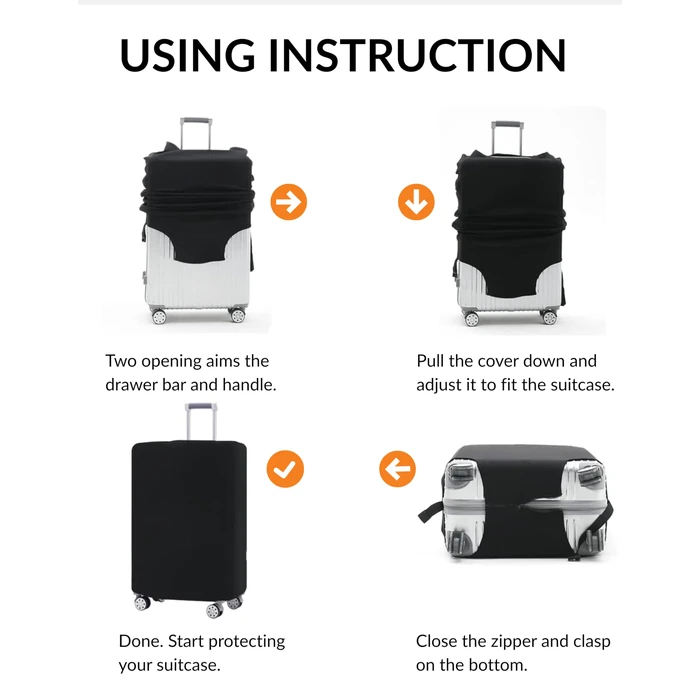 Impressionist Sky Luggage Cover for Suitcase Size S 19-21 Inch, Premium Stretch Spandex Protector, Washable Waterproof Scratch Resistant Travel Suitcase Sleeve with Bottom Zipper by Boxiki Travel - Image 5