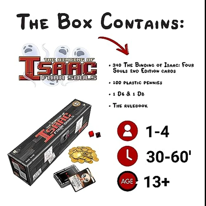 The Binding of Isaac: Four Souls (2nd Edition) - 1-4 Players - Card Games for Game Night - 30-60 Mins of Gameplay - Card Games for Teens and Adults Ages 14+ - English Version by Maestro Media - Image 3