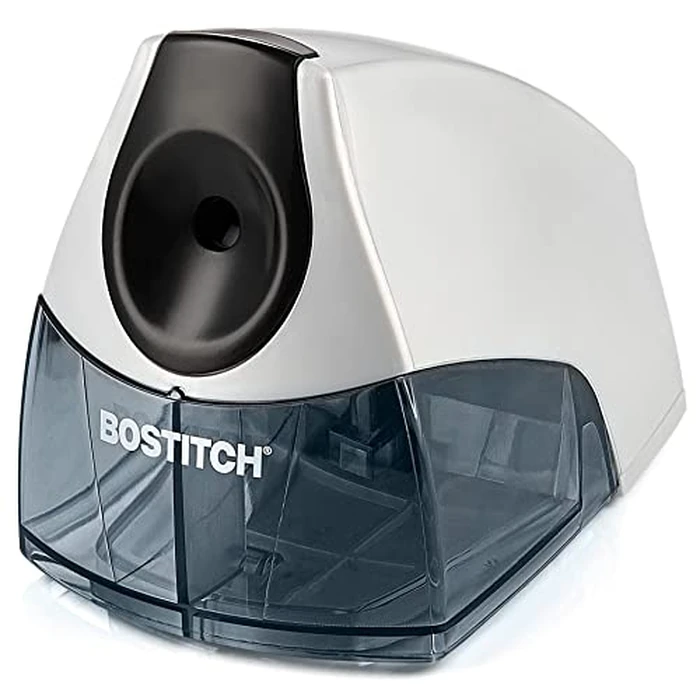 Bostitch Office Personal Electric Pencil Sharpener, Powerful Stall-Free Motor, High Capacity Shavings Tray, Black (EPS4-BLKSLV) by Bostitch - Used - Acceptable condition - CA$20.24