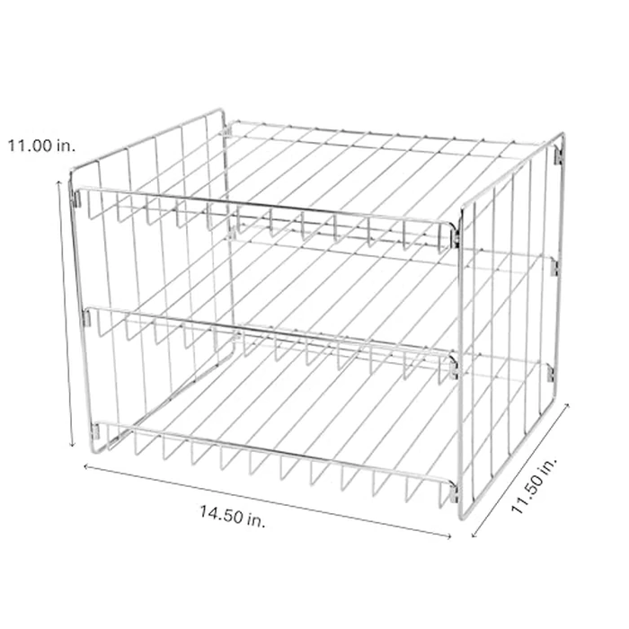 Kitchen Details 24199-CHR 3 Tier Can Storage Rack, Pantry Organization, Maxamize Cabinet Space, Chrome by KITCHEN DETAILS - Image 2