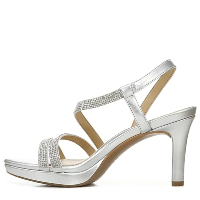 Naturalizer Women's Brenta Strappy Platform Dress Sandal, Silver, 6 by Naturalizer - Image 9