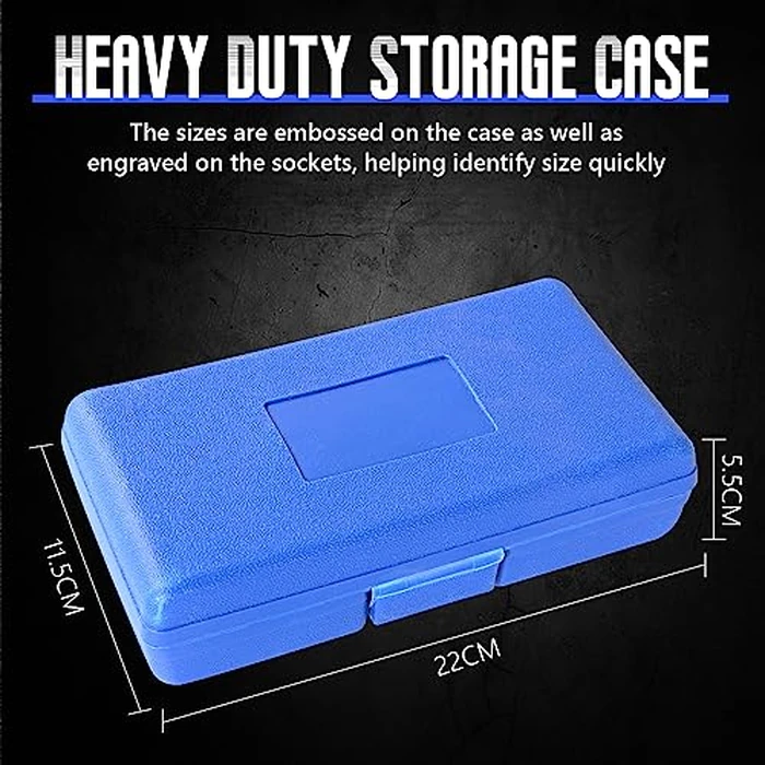 Drive Male Female Torx Star Bit Socket E-Socket Set Handheld Tool - 34 Pcs, Star Socket Set For Hand Use Work On Cars, Trucks, Machinery, and Other Jobs With Storage Case, Blue by Uten - Image 3