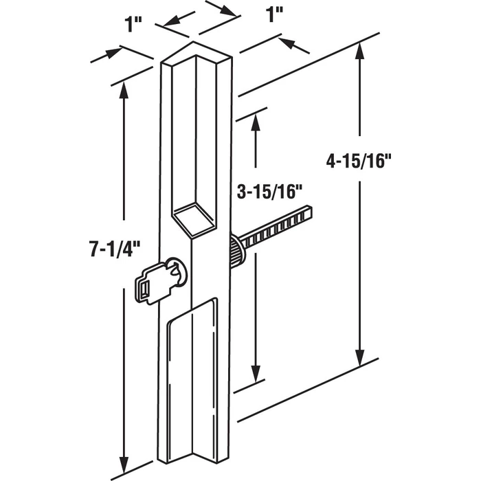 Prime-Line Products C 1041 Sliding Door Outside Pull with Key, Black Diecast by Prime-Line - Image 2
