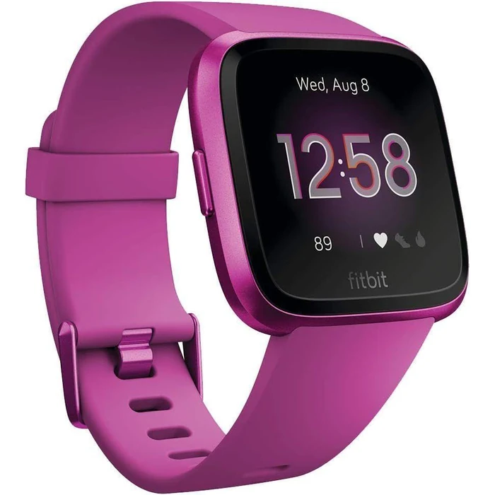 Fitbit Versa Lite Edition Smartwatch - Mulberry Aluminum Case with Mulberry Silicone Sport Band by Fitbit - Refurbished - Excellent condition - US$100.49