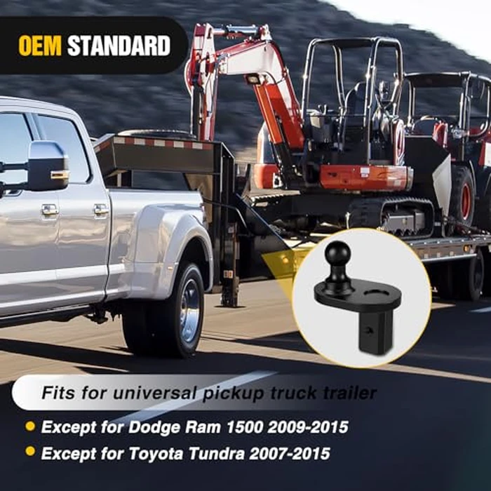 Nilight Gooseneck Ball Extender 4" Offset Ball Compatible with B&W Trailer Hitches Turnoverball Heavy Duty 2-5/16 Inch Ball 20000 lbs GTW 5000 lbs VTW (GNXA4085) by Nilight - Image 6