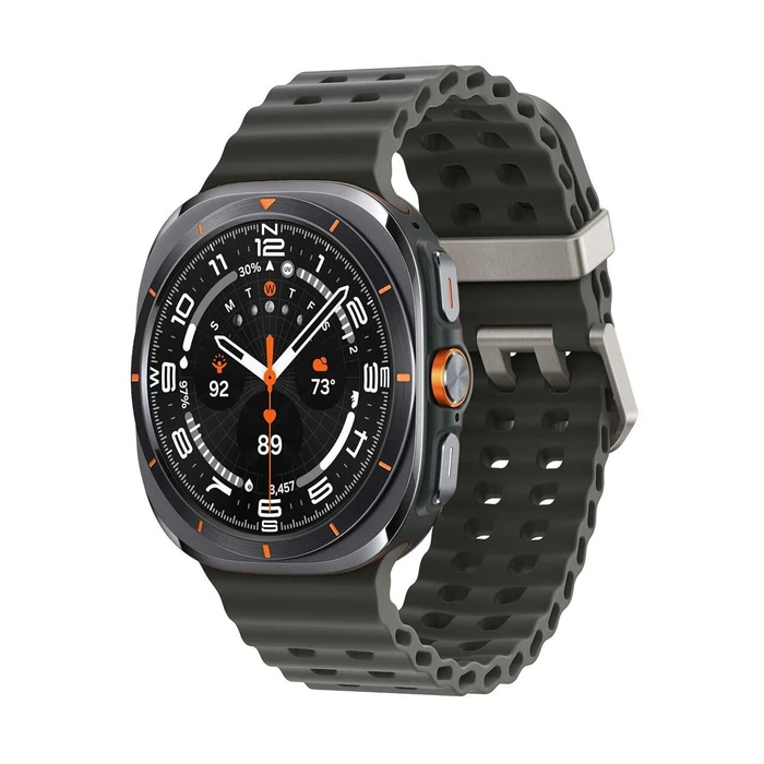 Galaxy Watch Ultra (2024) (Bluetooth + LTE) - 32GB - 47mm - Titanium Gray Titanium Case with Black Silicone Marine Band by Samsung - Refurbished - Acceptable condition - US$333.99