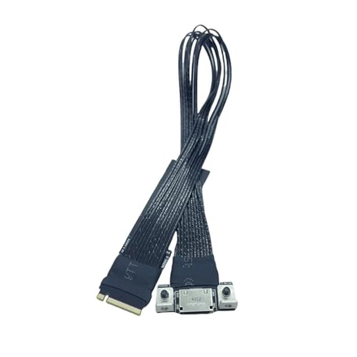 JMT M.2 NVMe M Key to Oculink 4i / SFF8611 Extension Cable PCIe4.0 X4 Gen3 4 Compatible with T10 / SAS-4 SFF-8612 (25cm) by JMT - Image 3