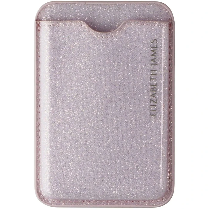 Elizabeth James Magnetic Card Holder with MagSafe - Blush Glitter by Elizabeth James - Refurbished - Brand New condition