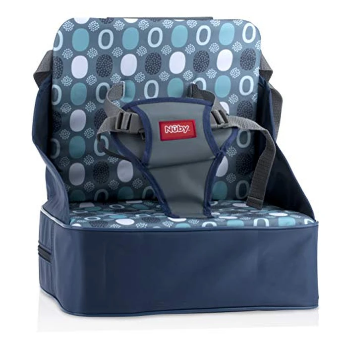 Nuby Easy Go Booster Seat - Travel Booster Seat for Babies and Toddlers - Holds Up to 35 Pounds - 9+ Months - Blue by Nuby - Used - Like New condition - US$18.59