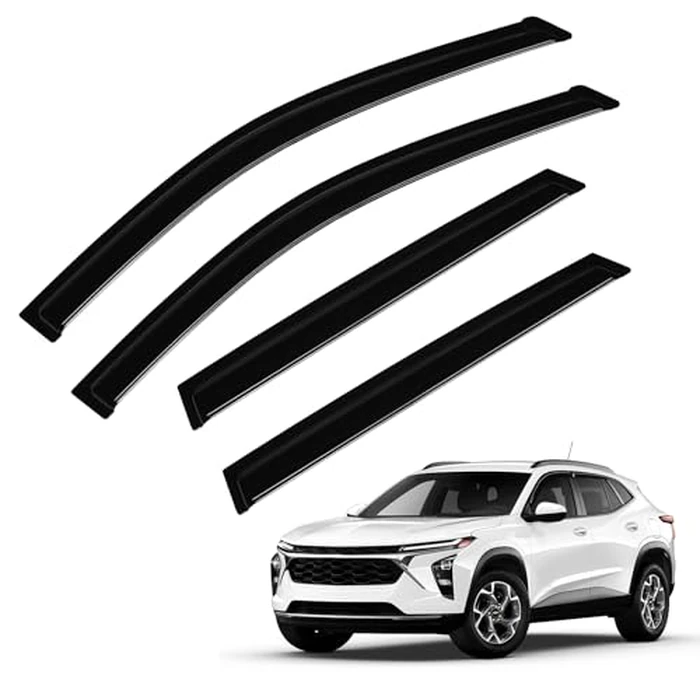FIILINES Rain Guards for Chevrolet Chevy Trax 2024 2025 2026, Tape-On Side Window Visors for Chevy Trax, Window Deflectors for Trax, 4PCS, Black by FIILINES - Image 1