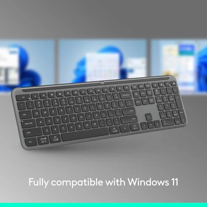 Logitech Signature Slim K950 Wireless Keyboard, Sleek Design, Switch Typing Between Devices, Quiet Typing, Bluetooth, Multi-OS, Windows, Mac, Chrome - Graphite by Logitech - Image 5
