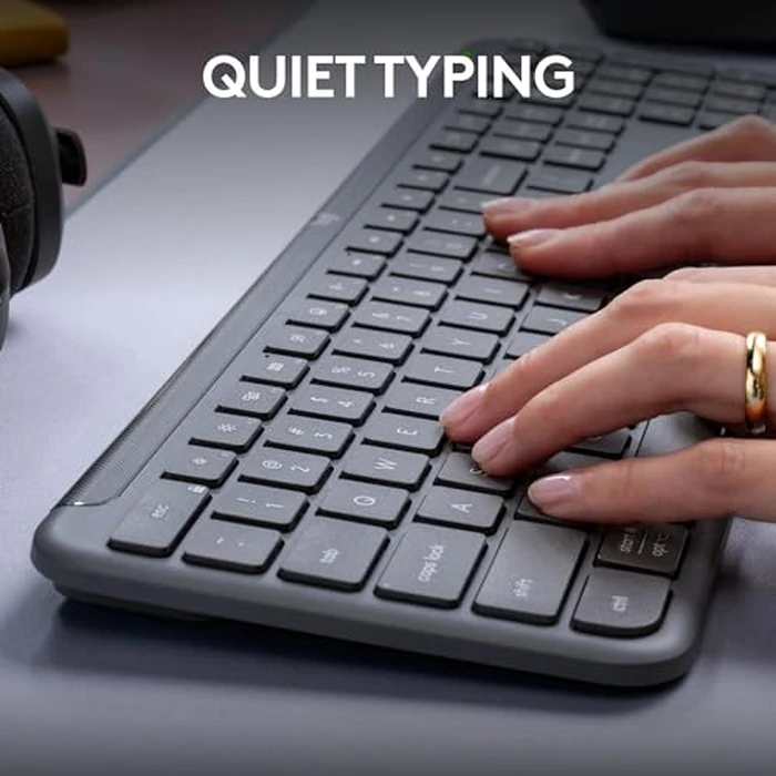 Logitech Signature Slim K950 Wireless Keyboard, Sleek Design, Switch Typing Between Devices, Quiet Typing, Bluetooth, Multi-OS, Windows, Mac, Chrome - Graphite by Logitech - Image 6