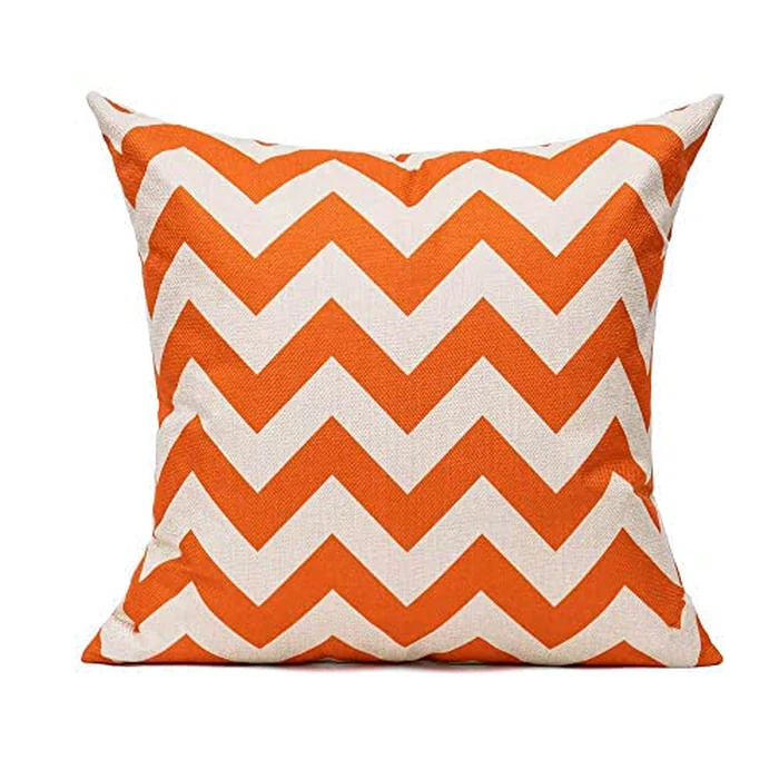 All Smiles Outdoor Waterproof Throw Pillow Covers 16X16 Set of 4,Orange Decorative Cushion Covers Boho Decorations Outside for Patio Furniture Porch Seat Chair Couch Sofa Living Room Geometric by All Smiles - Image 3