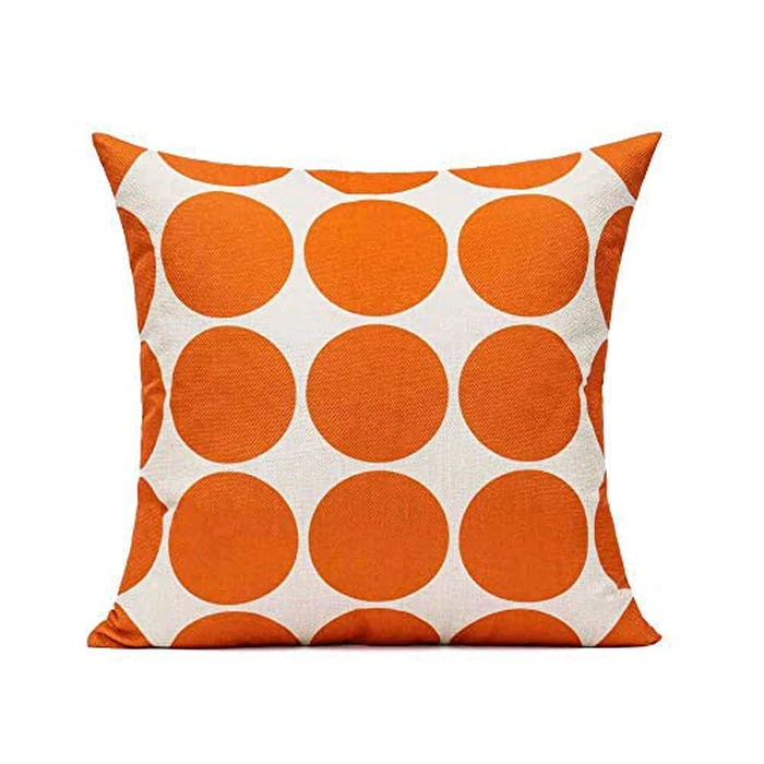 All Smiles Outdoor Waterproof Throw Pillow Covers 16X16 Set of 4,Orange Decorative Cushion Covers Boho Decorations Outside for Patio Furniture Porch Seat Chair Couch Sofa Living Room Geometric by All Smiles - Image 5