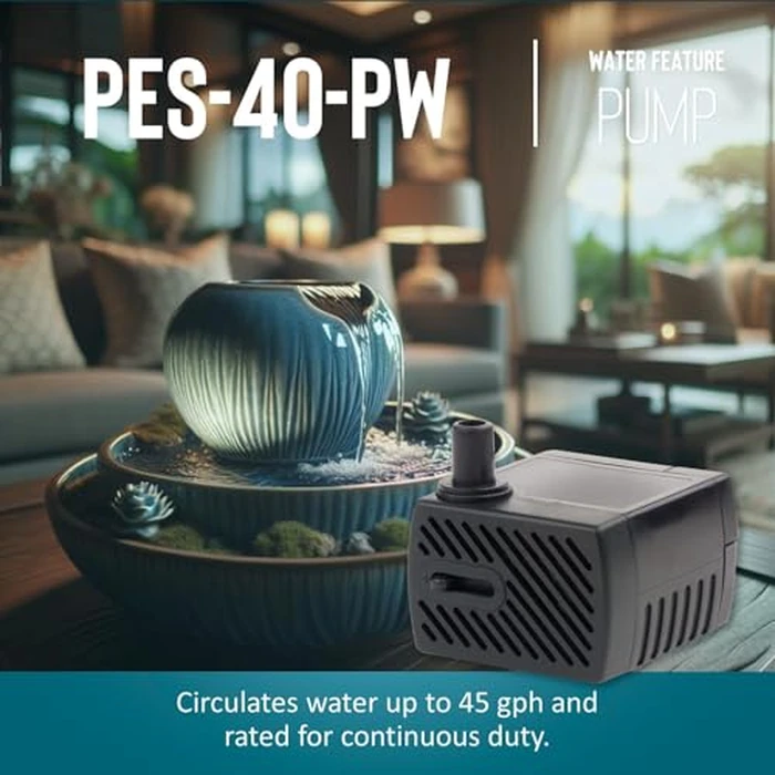 Little Giant PES-40-PW 115-Volt, 47 GPH Magnetic Drive Fountain Pump with 6-Ft. Cord, Black, 566713 by Little Giant - Image 4