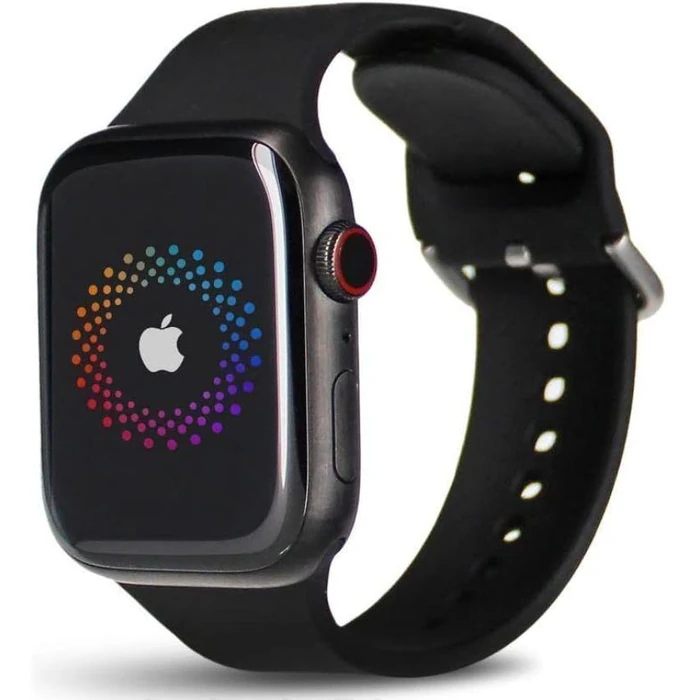 Apple Watch Series 7 (Cellular + GPS) - 32GB - 41mm - Space Black Titanium Case with Black Rubber Sport Band by Apple - Refurbished - Excellent condition