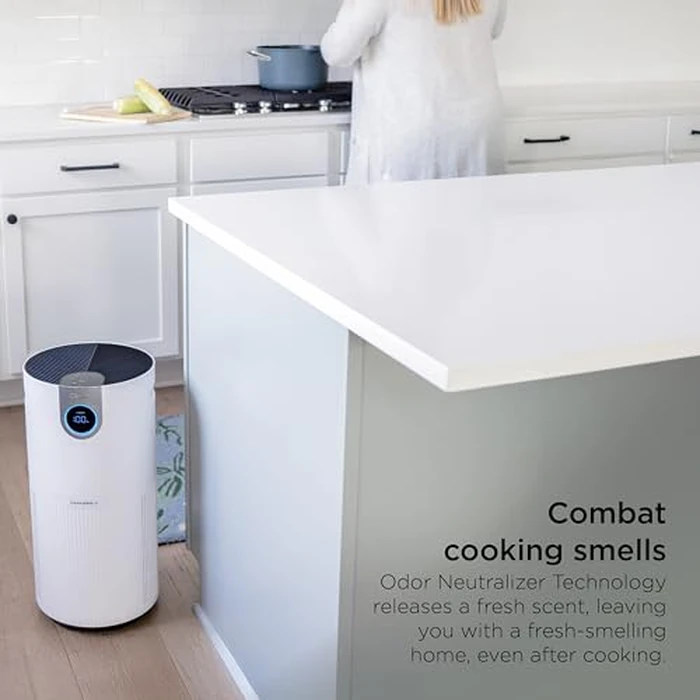 Shark Air Purifier for Home Large Room, Clean Sense Technology, HEPA Air Filter, 1000 Sq Ft, Kitchen, Filters Smoke, Captures 99.98% of Particles, Pet Dander, Pollutants, Dust, Allergens, HP201 by Shark - Image 3