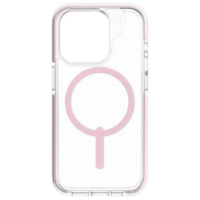 Zagg Piccadilly Snap Phone Case for iPhone 15 Pro - Clear/Pink by Zagg - Refurbished - Brand New condition