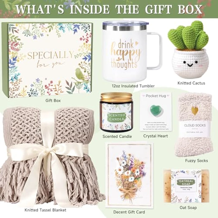 Gift Baskets for Women, Get Well Gifts for Women After Surgery, Birthday Gifts Thinking of You Gifts for Woman, Care Package, Sending Hug Feel Better Self Care Box for for New Mom Wift Teen Girls by GiftSketch - Image 2