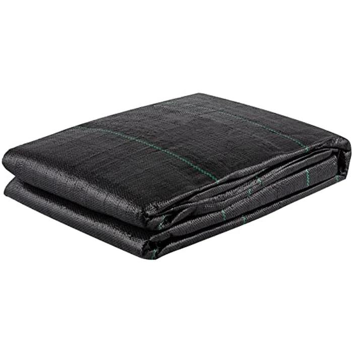 VEVOR Weed Fabric Barrier Heavy Duty, 12.5x50ft 3.5oz Weed Blocker Fabric, Woven Landscape Fabric, Garden Fabric Weed Barrier, Weed Control Fabric Ground Cover, Geotextile Fabric, Gardening Mat, Black by VEVOR - Used - Like New condition - US$31.26