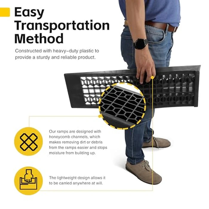 MaxxHaul 50516 4,400 lb. Capacity Low Profile Car Ramps, 2-Count, Black (Pack of 1) by MAXXHAUL - Image 2