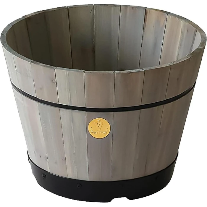 VegTrug Build a Barrel Kit Planter 46cm - Gray Wash by VegTrug - Refurbished - Excellent condition - US$41.82