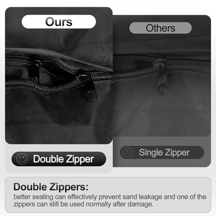 EMART Heavy Duty Sandbag Photo Studio Weight Bag Saddlebag Design for Photography Light Stand Tripod, Outdoor Patio, Sports, Pop up Tent, Umbrella Base, Camping, Fishing Chair -4 Packs Set(Black) by EMART - Image 2