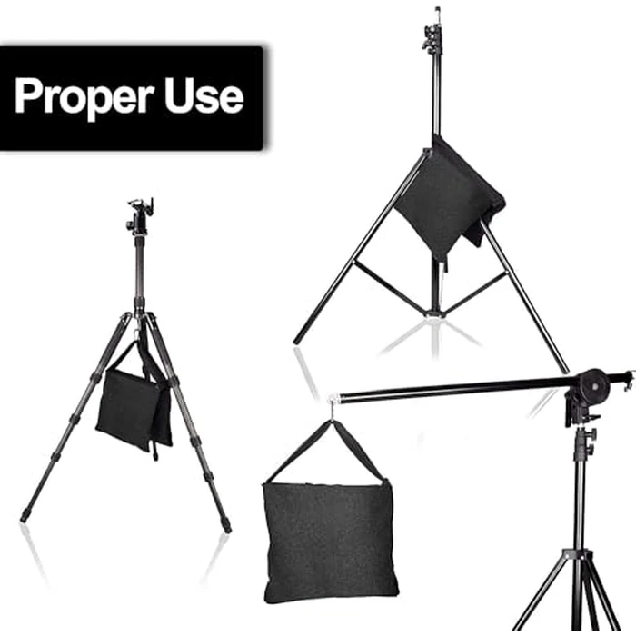 EMART Heavy Duty Sandbag Photo Studio Weight Bag Saddlebag Design for Photography Light Stand Tripod, Outdoor Patio, Sports, Pop up Tent, Umbrella Base, Camping, Fishing Chair -4 Packs Set(Black) by EMART - Image 8