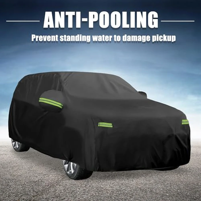 uxcell Waterproof Car Cover for Dodge Durango 2011-2023 Outdoor Full Car Cover All Weather Protection Rain Sun Protection with Zipper Black by uxcell - Image 8