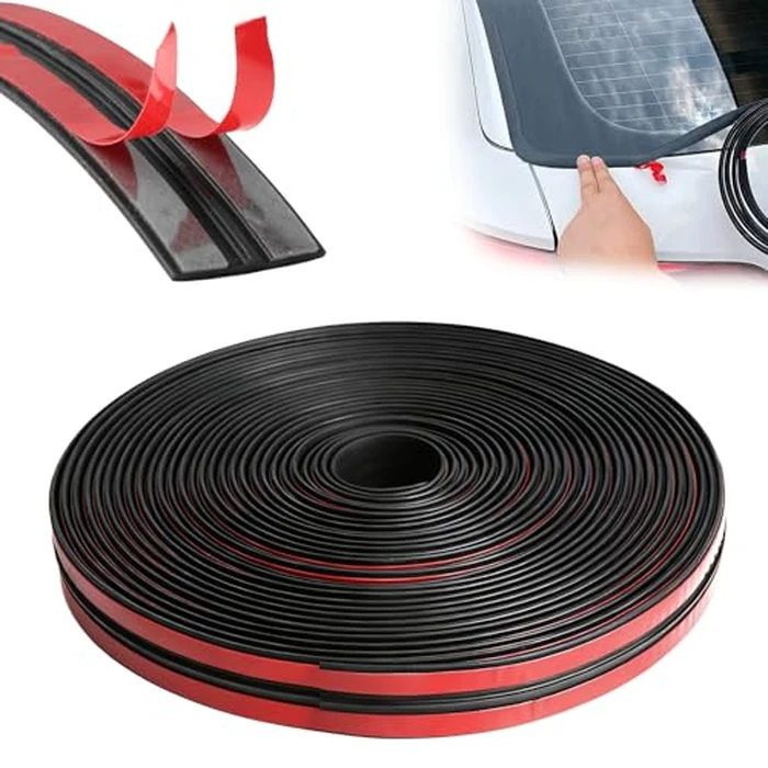 26.2 Ft T-Shape Car Windshield Weather Stripping Windshield Rubber Seal Car Weather Stripping Trim for Car Front Rear Windshield Tailgate Adhesive Rubber Seal Strip(14mm) by DGSL - Used - Very Good condition - US$10.98