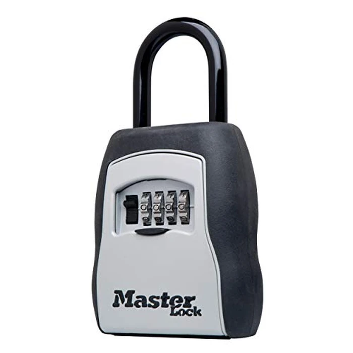 Master Lock Key Lock Box, Outdoor Lock Box for House Keys, Portable Combination Lockbox Resettable Code, 5400EC, Black by Master Lock - Used - Like New condition - US$20.50