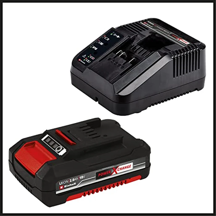 Einhell 3433543 Cordless 100 CFM Leaf Blower Kit 18V GC-CL 18/1 Li E-Kit Power X-Change with Battery and Charger (18V, 12,000 RPM, 6-Speed, 250 km/h, 191.38 ft/s, Lightweight, Split Tube for Leaves) by Einhell - Image 2