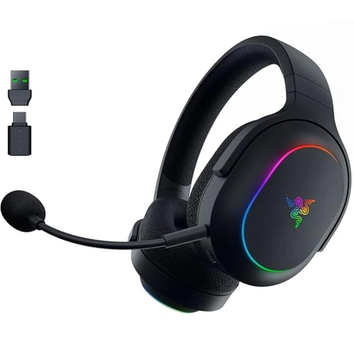 Razer Barracuda X Chroma Wireless Gaming Headset: 2.4GHz Wireless & Bluetooth - Lightweight - Chroma RGB - 40mm Drivers - Cardioid Mic - 70 Hr Battery - for PC, Mac, PS5, Switch, Smartphone - Black by Razer - Image 1