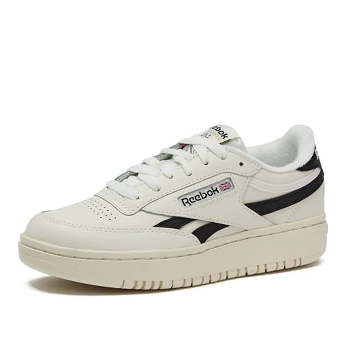 Reebok Women's Club C Double Revenge Platform Sneaker, Chalk/Core Black, 6 by Reebok - Image 1