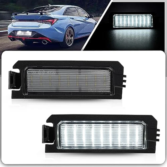 nsautolighting Elan'tra N Led License Plate Light for 2018 2019 2020 2021 2022 2023+ Hyundai Elan'tra N Elan'tra GT 6000K Xenon White Error Free Led Rear Tag Number Plate Lamps OEM 92501-F6000 by nsautolighting - Used - Like New condition - US$15.29
