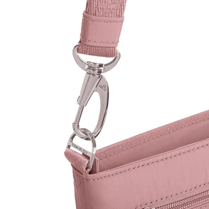 Travelon Anti-Theft Roam Small Crossbody, Desert Pink, 8.5”W X 8.5”H X 2.25”D by Travelon - Image 8